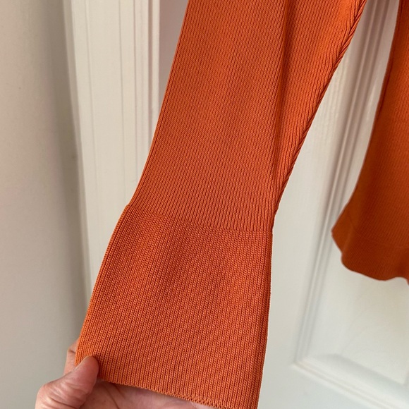 Cyrus Burnt Orange Long Sleeve Knit Top - Picture 6 of 7